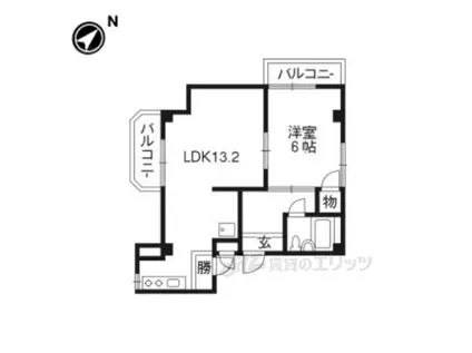 メゾンバーザス(1LDK/3階)の間取り写真