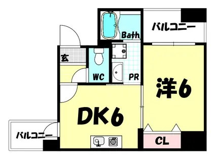 アトリエYAYOI(1DK/3階)の間取り写真
