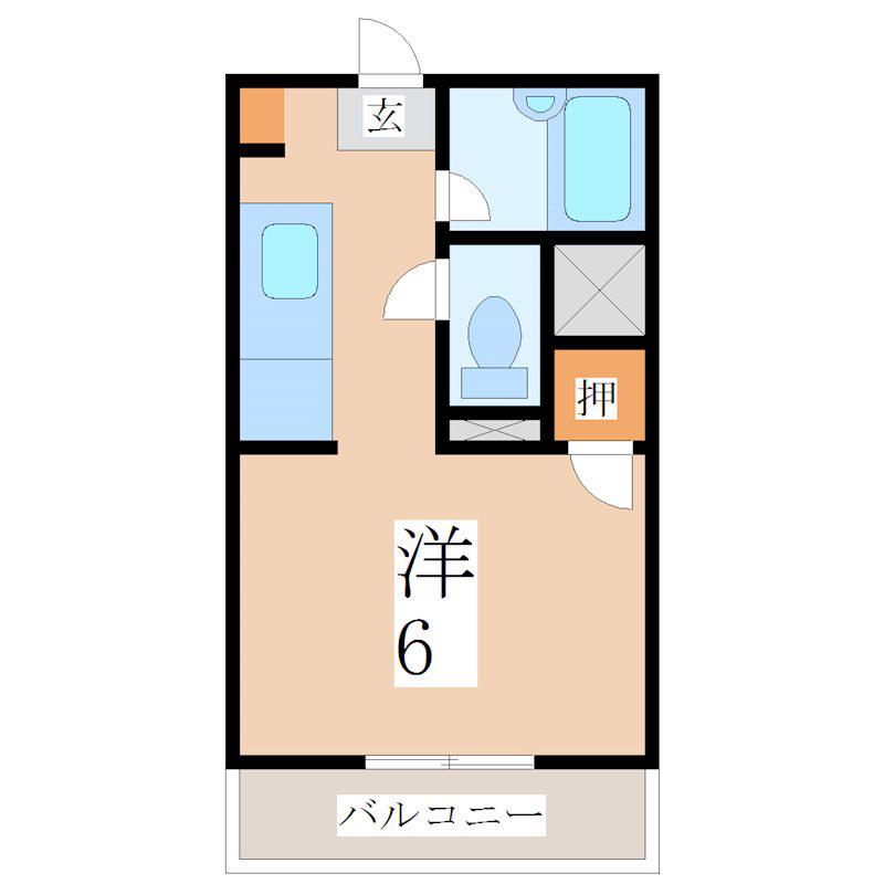 トミーズマンション(1K/2階)の間取り写真
