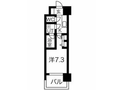 スプランディッド神戸北野(1K/10階)の間取り写真