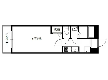 K SメゾンFOX(1K/3階)の間取り写真