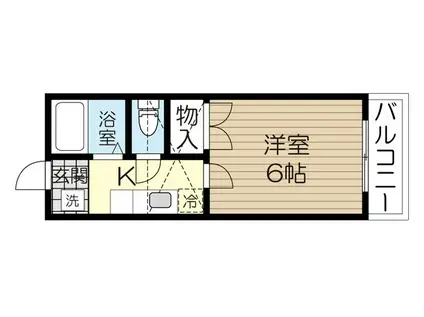 アーバンシティ南光台(1K/1階)の間取り写真