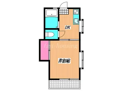 第一進和コーポ(1DK/2階)の間取り写真