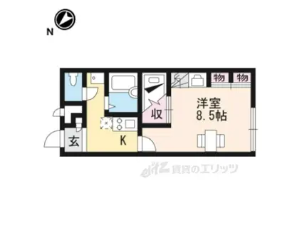 レオパレスブランアーブル(1K/2階)の間取り写真