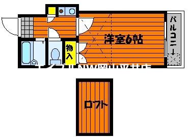 プレール浜(1K/1階)の間取り写真