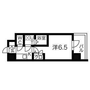 エスリードレジデンス大阪難波(1K/14階)の間取り写真