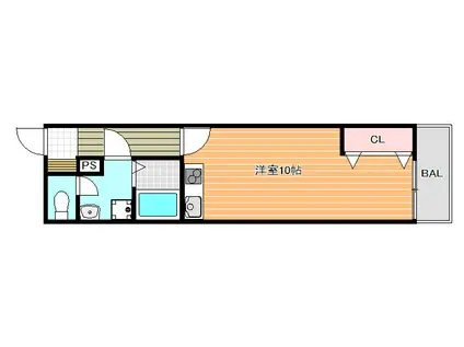 エフスタイル藤井寺林2号館(ワンルーム/2階)の間取り写真