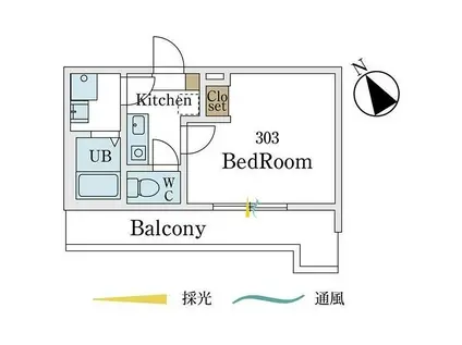 LINKS YOKOHAMA SASABORIリンクスヨコハマササボ(1K/1階)の間取り写真