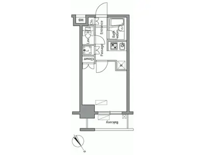 レジディア横濱関内(1K/7階)の間取り写真
