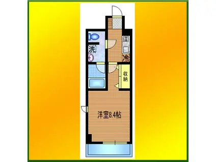 スクエアシティ東京保谷(1K/9階)の間取り写真