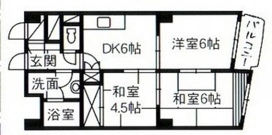 チサンマンション広島(3DK/7階)の間取り写真