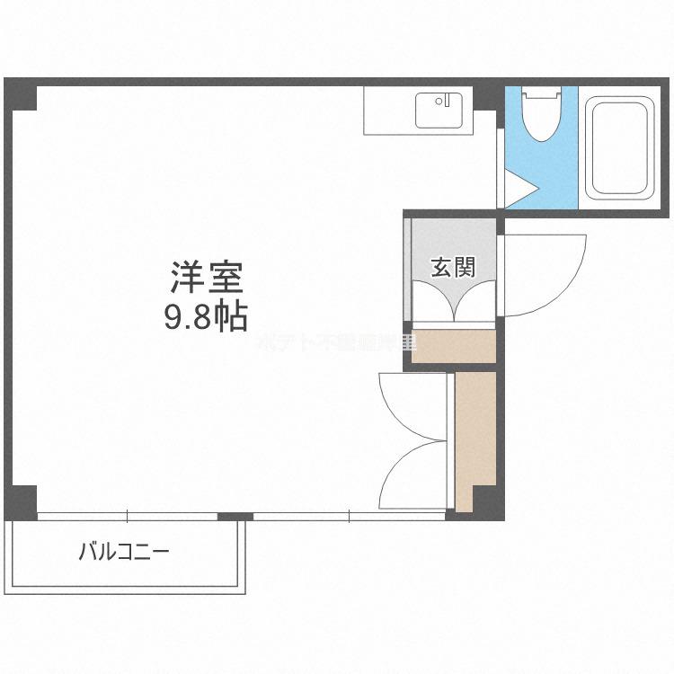 ボンジュール花や(ワンルーム/4階)の間取り写真