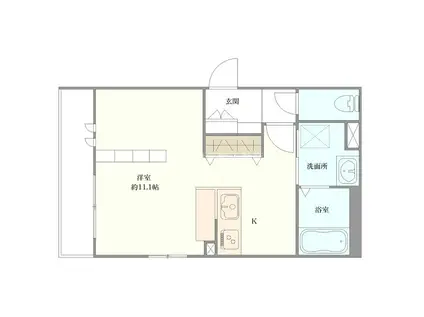 MAISON SERENO(ワンルーム/2階)の間取り写真