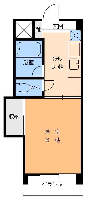 メゾンドプリシア(1K/4階)の間取り写真