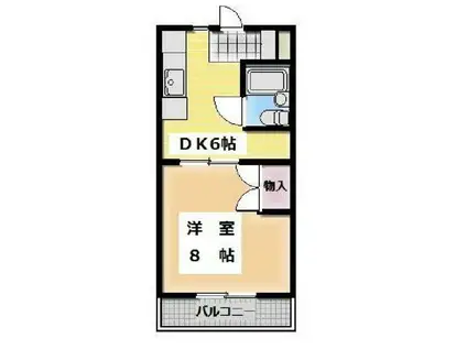 やまぼうしVILLAGE I(1DK/3階)の間取り写真