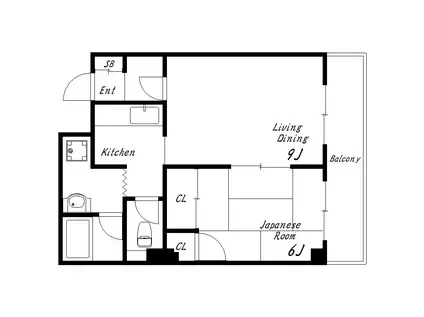 ラフレイズ本町(1LDK/3階)の間取り写真