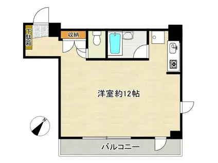 稲毛Kビル(ワンルーム/5階)の間取り写真