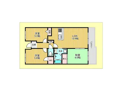 アインスローヤル(3LDK/1階)の間取り写真