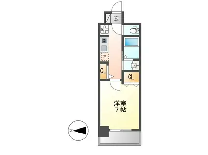 エステムコート名古屋栄プレシャス(1K/9階)の間取り写真