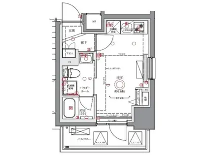 AZEST横濱吉野町(ワンルーム/10階)の間取り写真