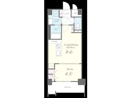 LEGEND紺屋町(1LDK/3階)の間取り写真