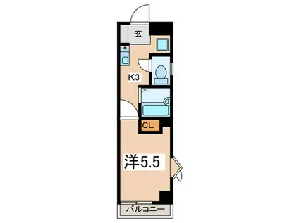 アーバンハイツI(1K/7階)の間取り写真