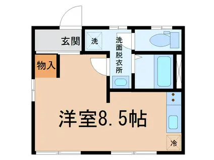 Nアパート2(ワンルーム/2階)の間取り写真