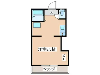 ブルックス東十条(ワンルーム/1階)の間取り写真