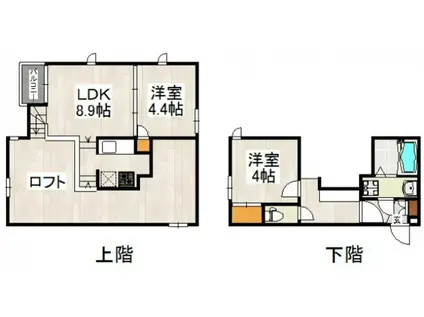 CB東比恵テルス(2SLDK/2階)の間取り写真