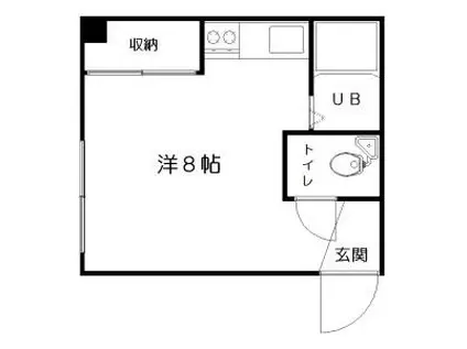 コーポ中瀬(ワンルーム/4階)の間取り写真