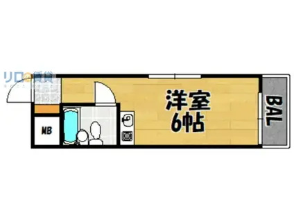 リバーヒル豊里(ワンルーム/3階)の間取り写真