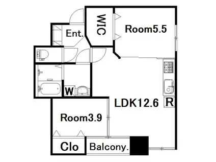 ケイズ・ヴィラ(2LDK/2階)の間取り写真