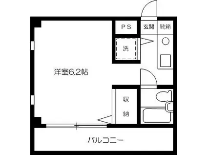 メゾンヴェルト(ワンルーム/1階)の間取り写真