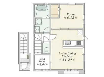 フェリアード(1LDK/2階)の間取り写真