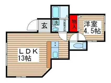 YZ HOUSE(1LDK/1階)の間取り写真