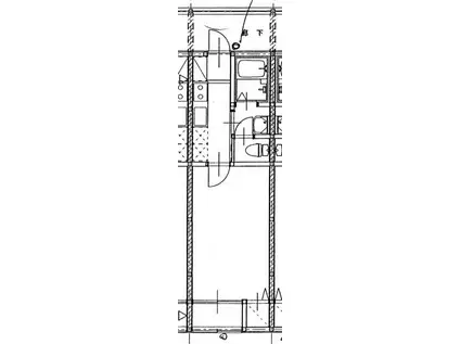 エステート(1K/1階)の間取り写真