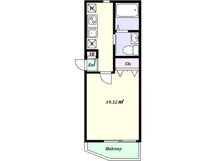 アマビーレ文京向丘(1K/3階)の間取り写真