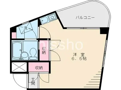 藤村ビル(ワンルーム/2階)の間取り写真