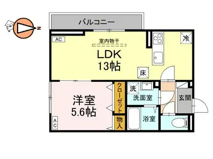 アーバンライフヒロ沖浜(1LDK/3階)の間取り写真