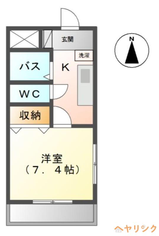 アメニティハイツ(1K/2階)の間取り写真