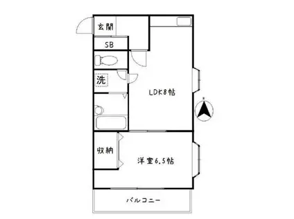 NTKハイム(1LDK/1階)の間取り写真