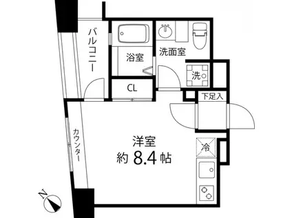 レニール本駒込(ワンルーム/3階)の間取り写真