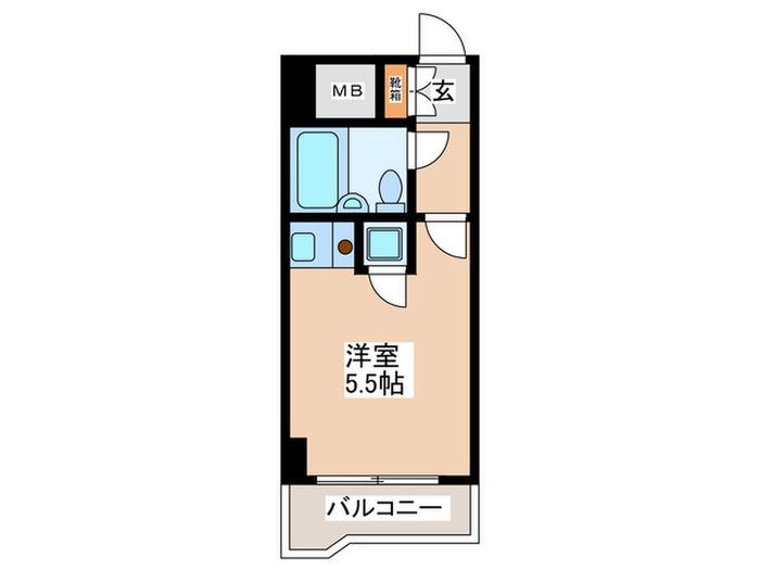 ライオンズプラザ海老名(ワンルーム/4階)の間取り写真