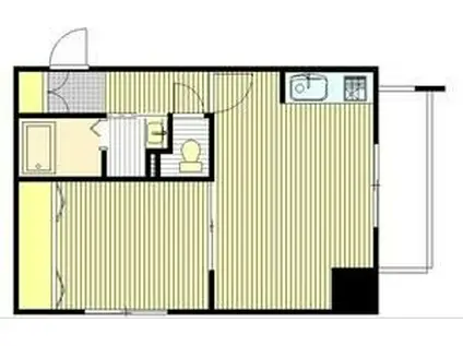 N6ウエスト11・M(1LDK/4階)の間取り写真