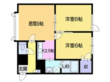 ロジェ443パートII(2LDK/1階)の間取り写真