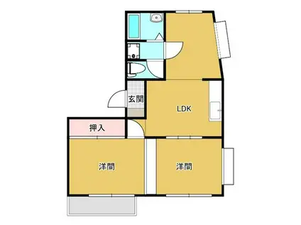 サンハイツ(2LDK/3階)の間取り写真