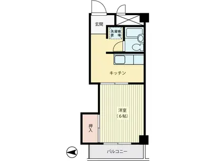 鈴正ビル(1K/4階)の間取り写真