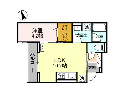 RE TORISIA南大通(1LDK/3階)の間取り写真