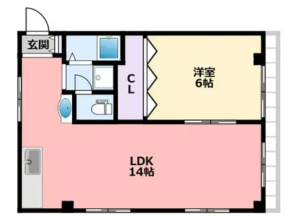 アバンティ甲子園(1LDK/3階)の間取り写真