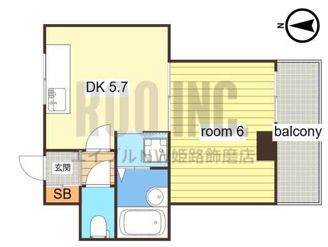 リバティ溝口(1DK/3階)の間取り写真